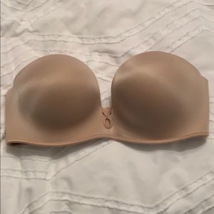 Tan strapless bra